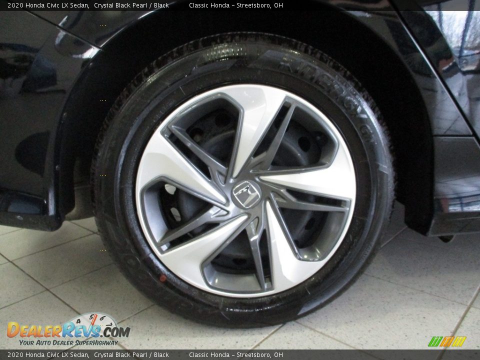 2020 Honda Civic LX Sedan Crystal Black Pearl / Black Photo #6