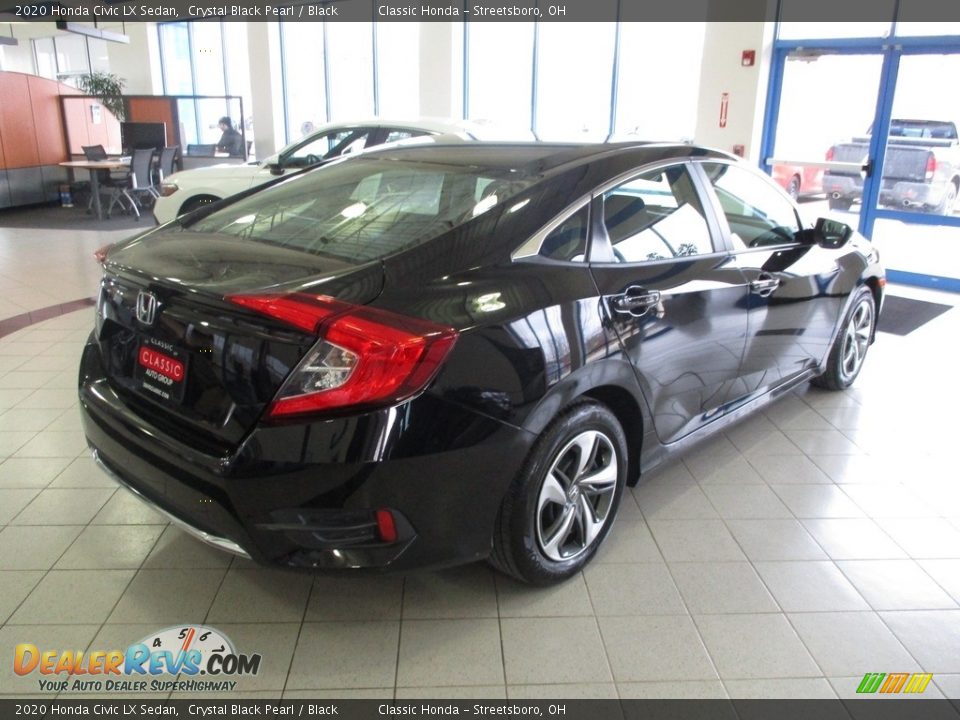 2020 Honda Civic LX Sedan Crystal Black Pearl / Black Photo #7