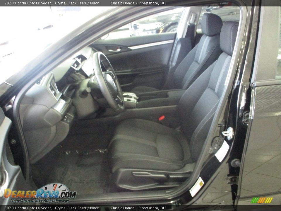 2020 Honda Civic LX Sedan Crystal Black Pearl / Black Photo #27
