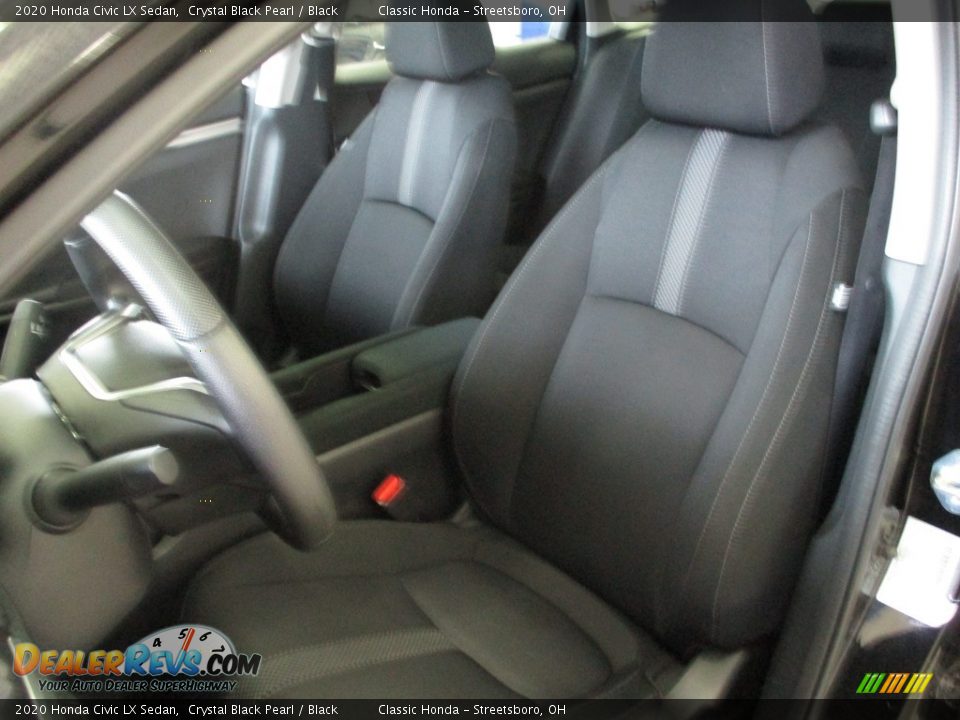 2020 Honda Civic LX Sedan Crystal Black Pearl / Black Photo #28