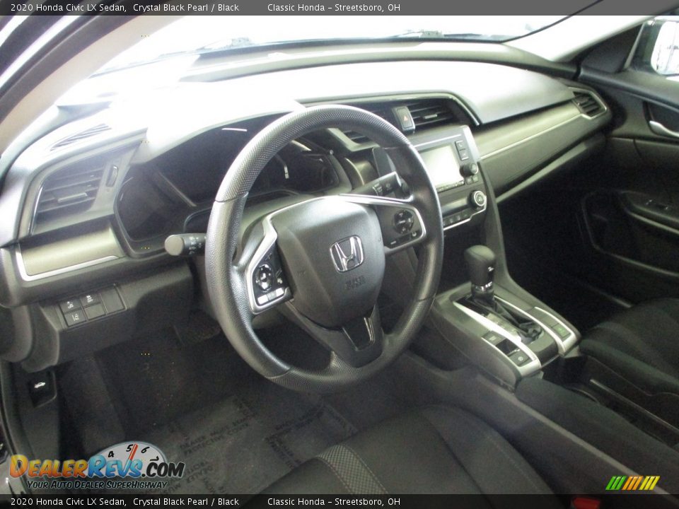 2020 Honda Civic LX Sedan Crystal Black Pearl / Black Photo #29