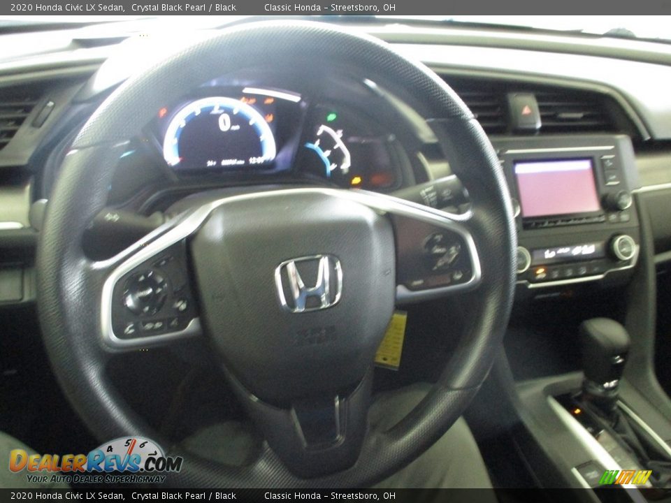 2020 Honda Civic LX Sedan Crystal Black Pearl / Black Photo #30