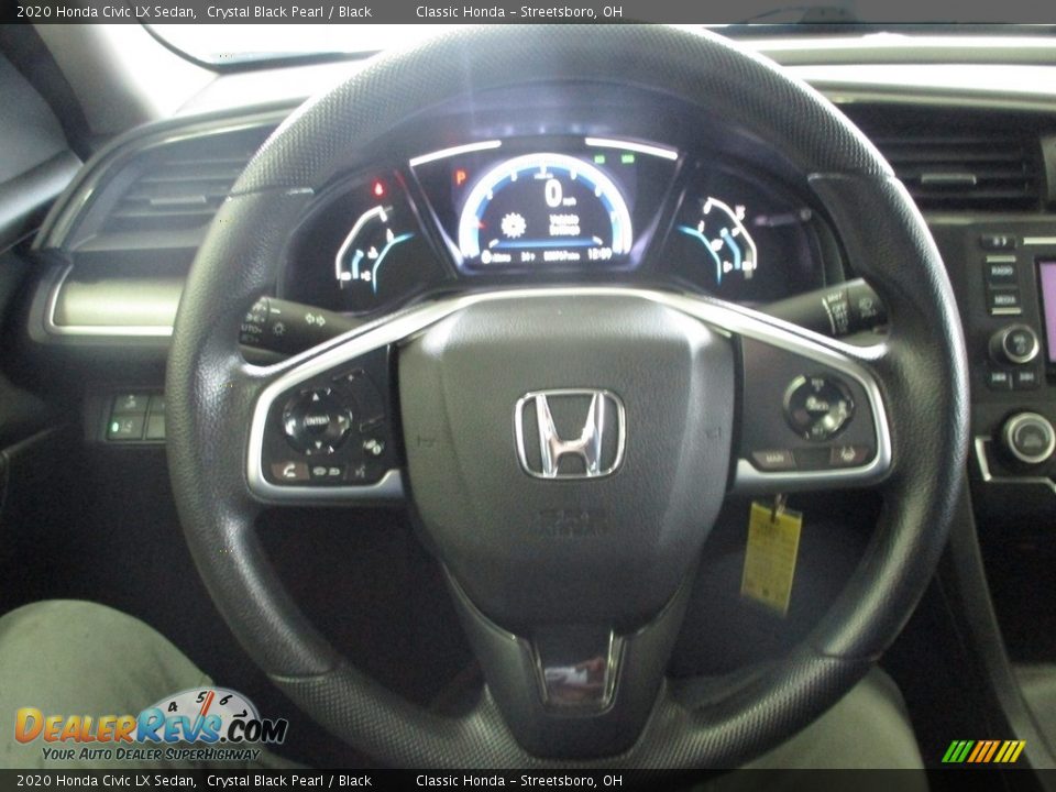 2020 Honda Civic LX Sedan Crystal Black Pearl / Black Photo #32