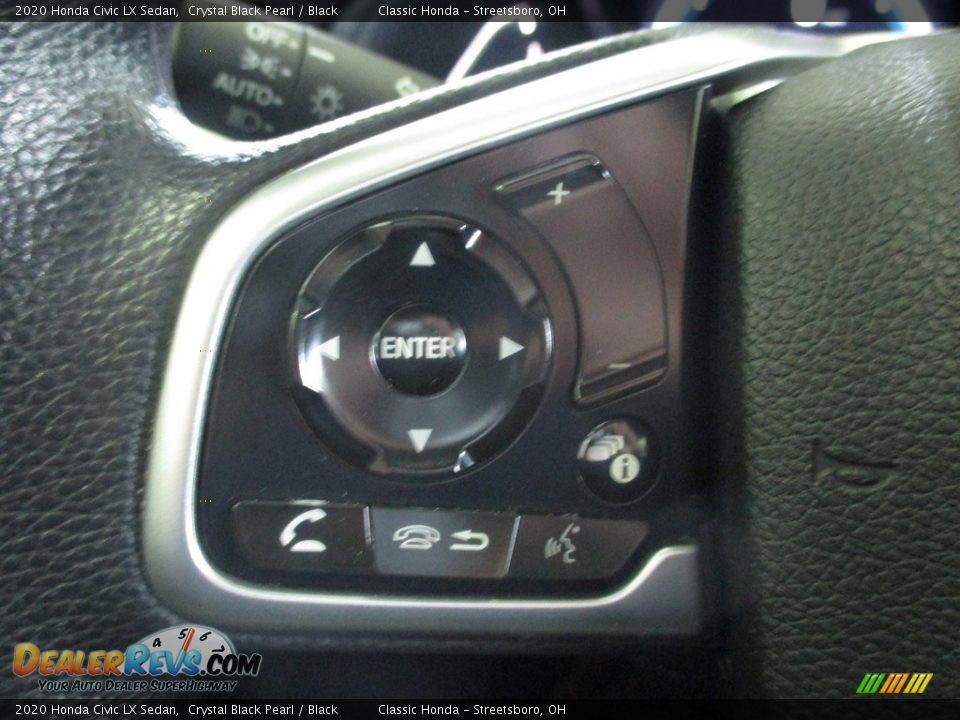 2020 Honda Civic LX Sedan Crystal Black Pearl / Black Photo #33