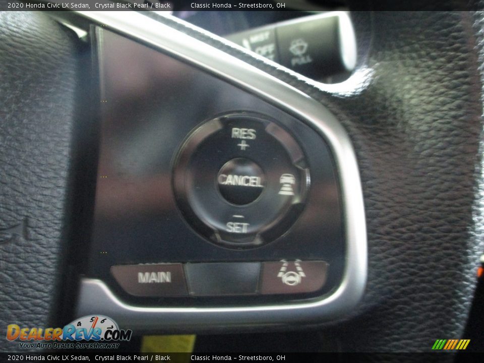 2020 Honda Civic LX Sedan Crystal Black Pearl / Black Photo #34