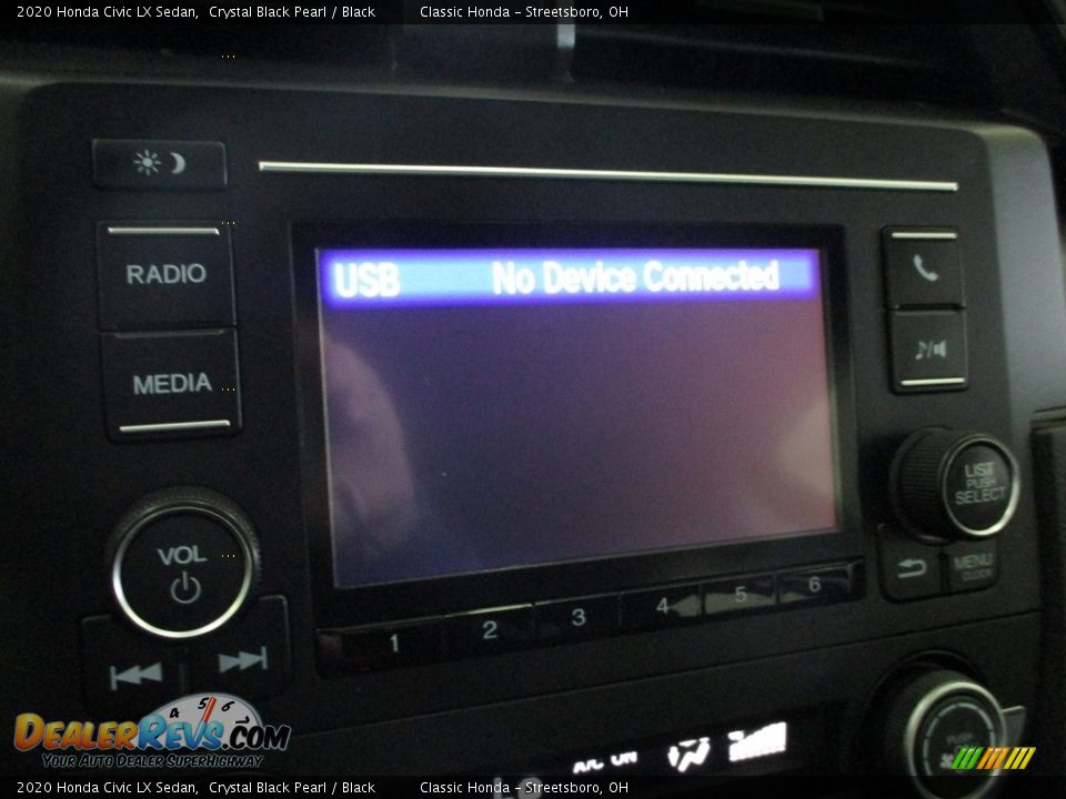 2020 Honda Civic LX Sedan Crystal Black Pearl / Black Photo #36