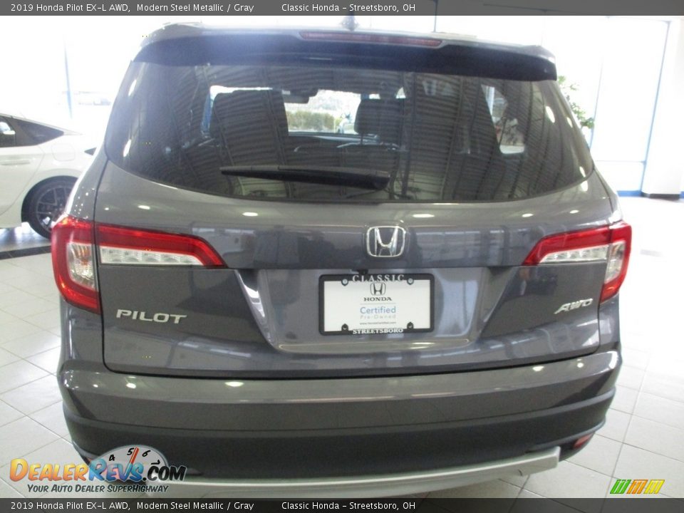 2019 Honda Pilot EX-L AWD Modern Steel Metallic / Gray Photo #8