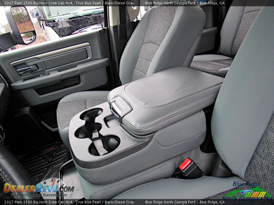 2017 Ram 1500 Big Horn Crew Cab 4x4 True Blue Pearl / Black/Diesel Gray Photo #24