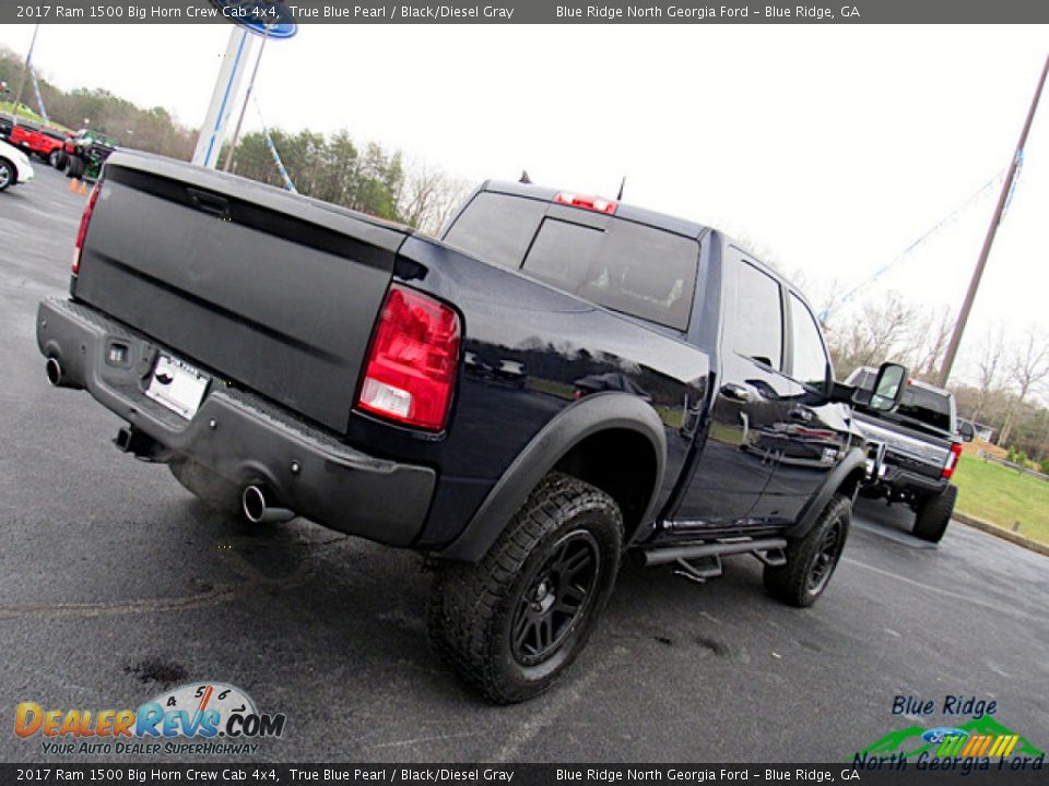 2017 Ram 1500 Big Horn Crew Cab 4x4 True Blue Pearl / Black/Diesel Gray Photo #30