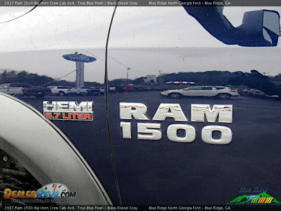 2017 Ram 1500 Big Horn Crew Cab 4x4 True Blue Pearl / Black/Diesel Gray Photo #32