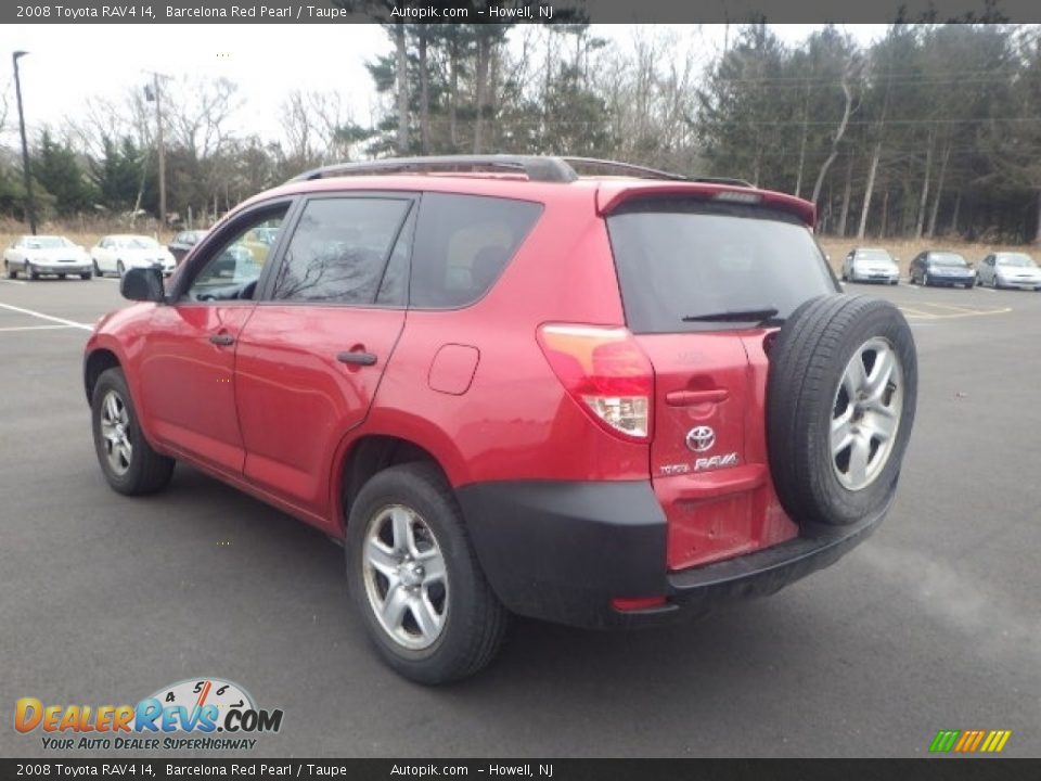 2008 Toyota RAV4 I4 Barcelona Red Pearl / Taupe Photo #4