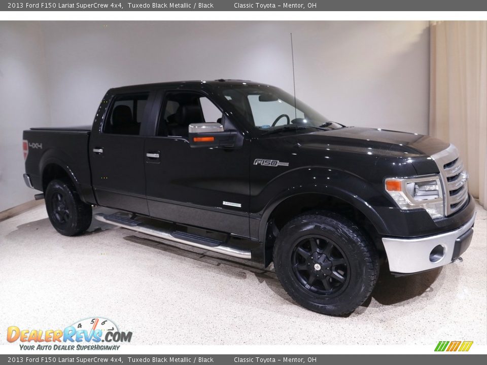 2013 Ford F150 Lariat SuperCrew 4x4 Tuxedo Black Metallic / Black Photo #1