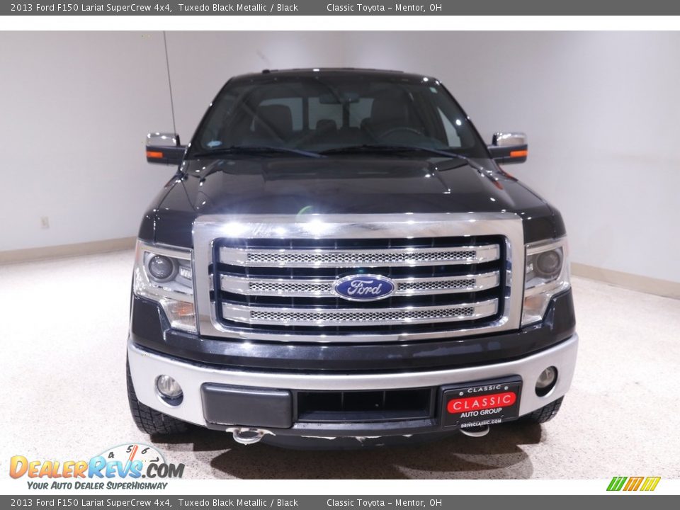 2013 Ford F150 Lariat SuperCrew 4x4 Tuxedo Black Metallic / Black Photo #2