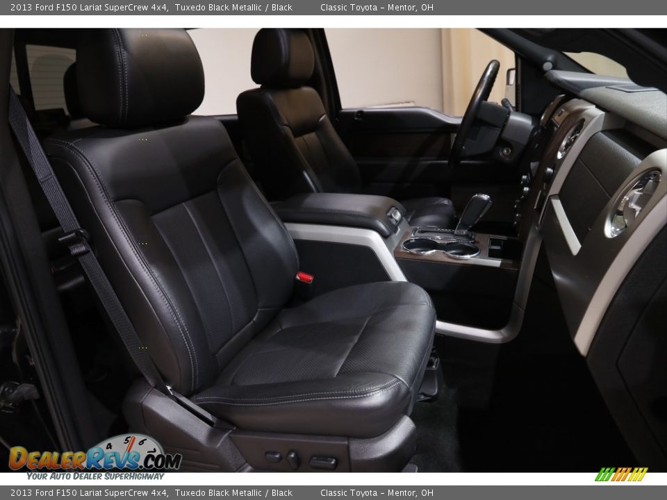 2013 Ford F150 Lariat SuperCrew 4x4 Tuxedo Black Metallic / Black Photo #16