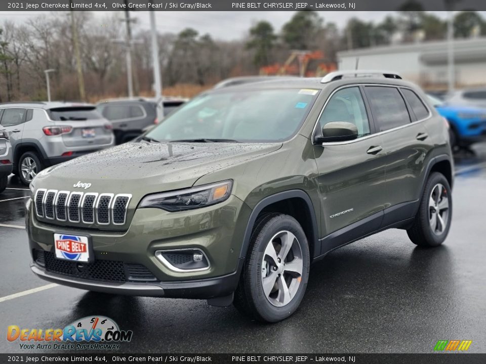 2021 Jeep Cherokee Limited 4x4 Olive Green Pearl / Ski Gray/Black Photo #1