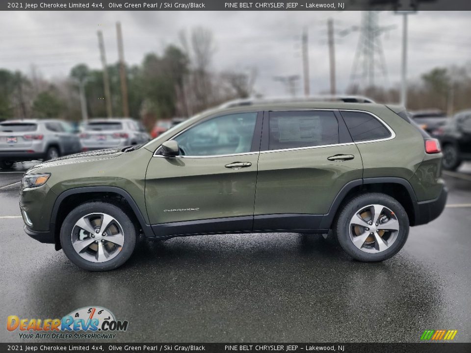 2021 Jeep Cherokee Limited 4x4 Olive Green Pearl / Ski Gray/Black Photo #3