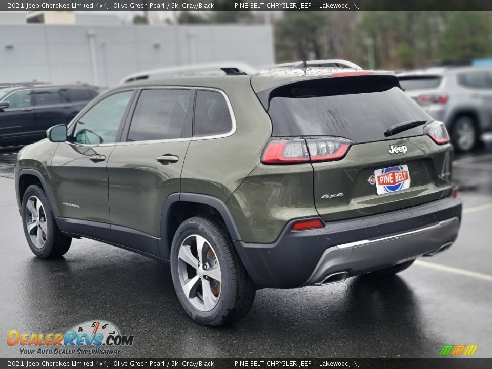 2021 Jeep Cherokee Limited 4x4 Olive Green Pearl / Ski Gray/Black Photo #4