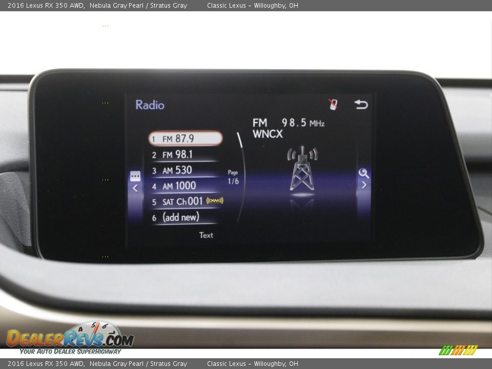 2016 Lexus RX 350 AWD Nebula Gray Pearl / Stratus Gray Photo #10