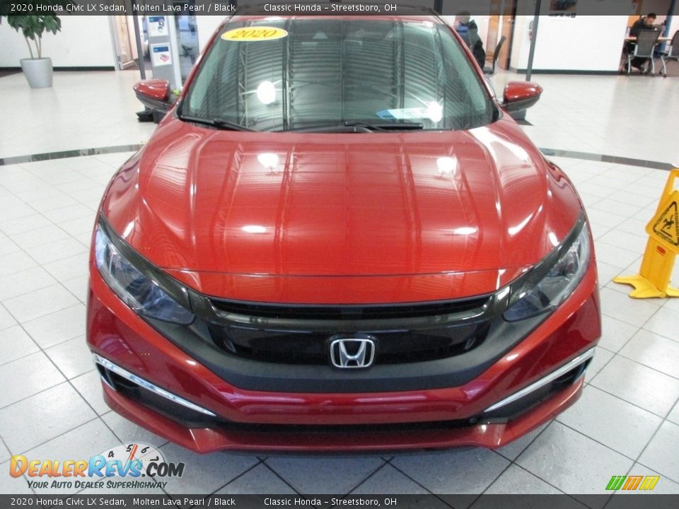 2020 Honda Civic LX Sedan Molten Lava Pearl / Black Photo #2