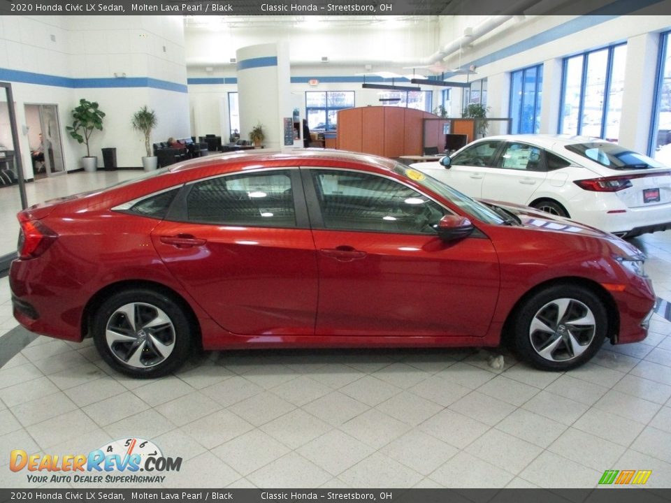 2020 Honda Civic LX Sedan Molten Lava Pearl / Black Photo #4