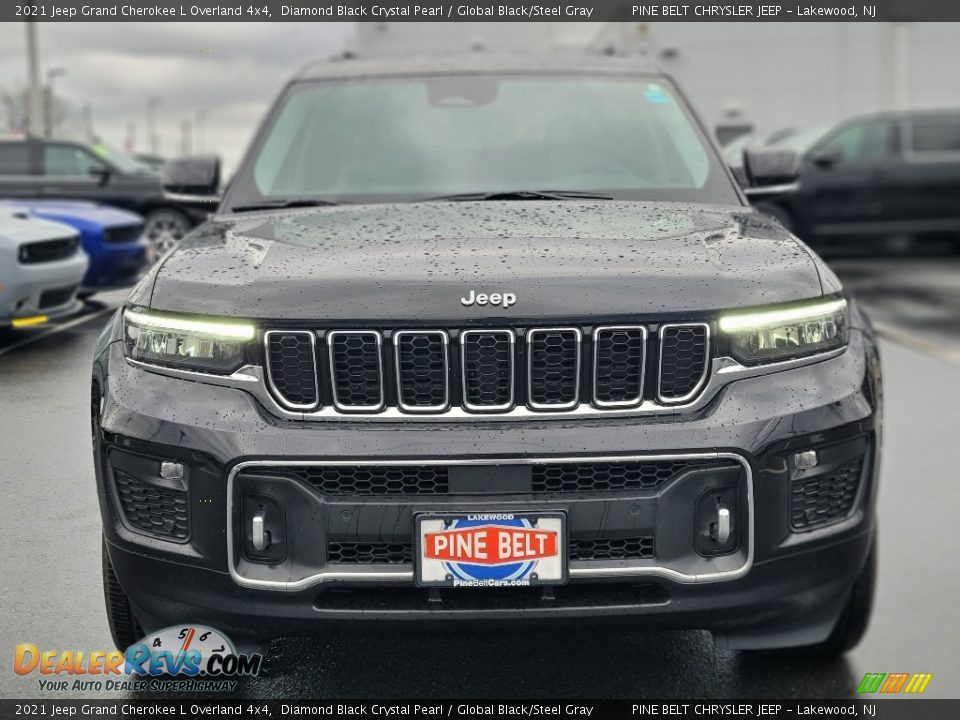 2021 Jeep Grand Cherokee L Overland 4x4 Diamond Black Crystal Pearl / Global Black/Steel Gray Photo #2