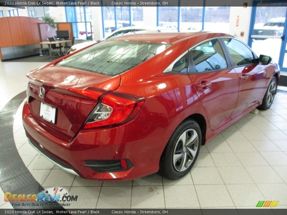 2020 Honda Civic LX Sedan Molten Lava Pearl / Black Photo #7