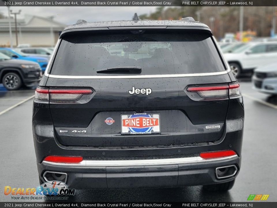 2021 Jeep Grand Cherokee L Overland 4x4 Diamond Black Crystal Pearl / Global Black/Steel Gray Photo #5