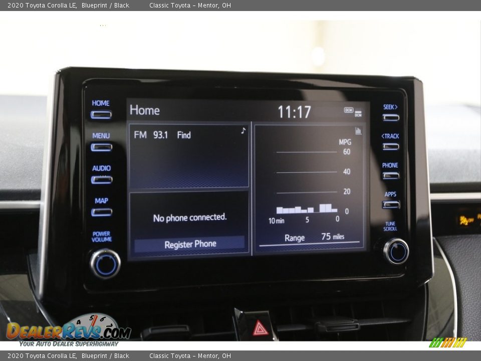 2020 Toyota Corolla LE Blueprint / Black Photo #10