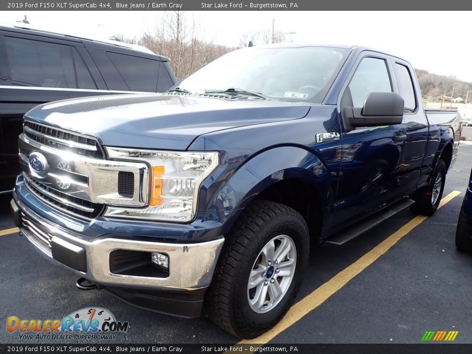 2019 Ford F150 XLT SuperCab 4x4 Blue Jeans / Earth Gray Photo #1