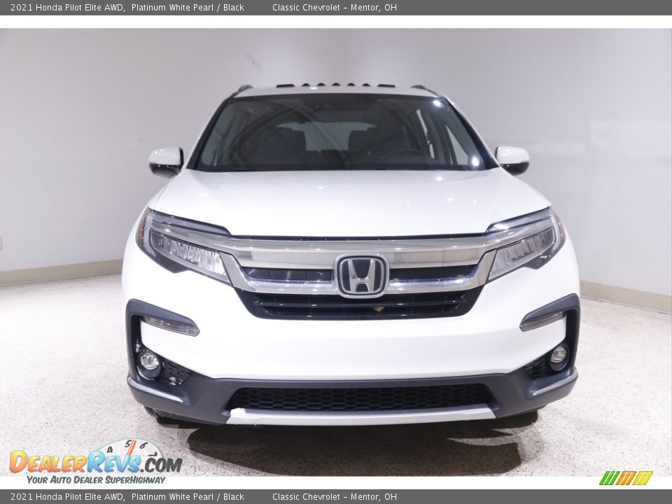 2021 Honda Pilot Elite AWD Platinum White Pearl / Black Photo #2