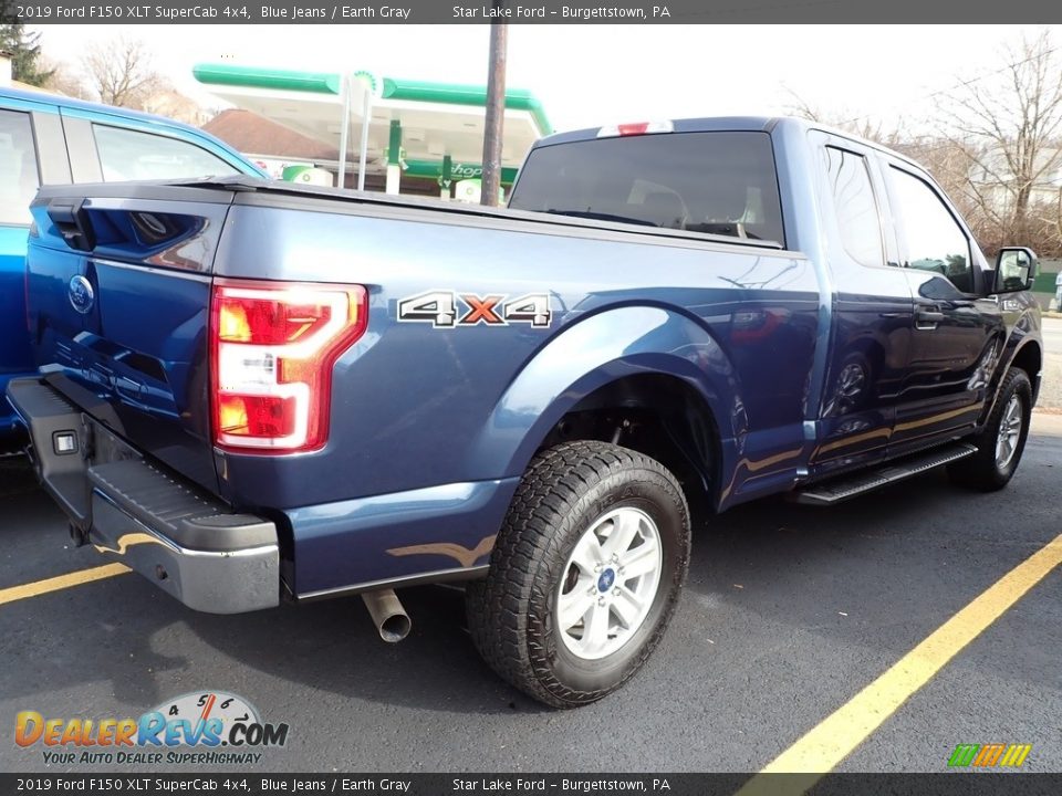 2019 Ford F150 XLT SuperCab 4x4 Blue Jeans / Earth Gray Photo #3