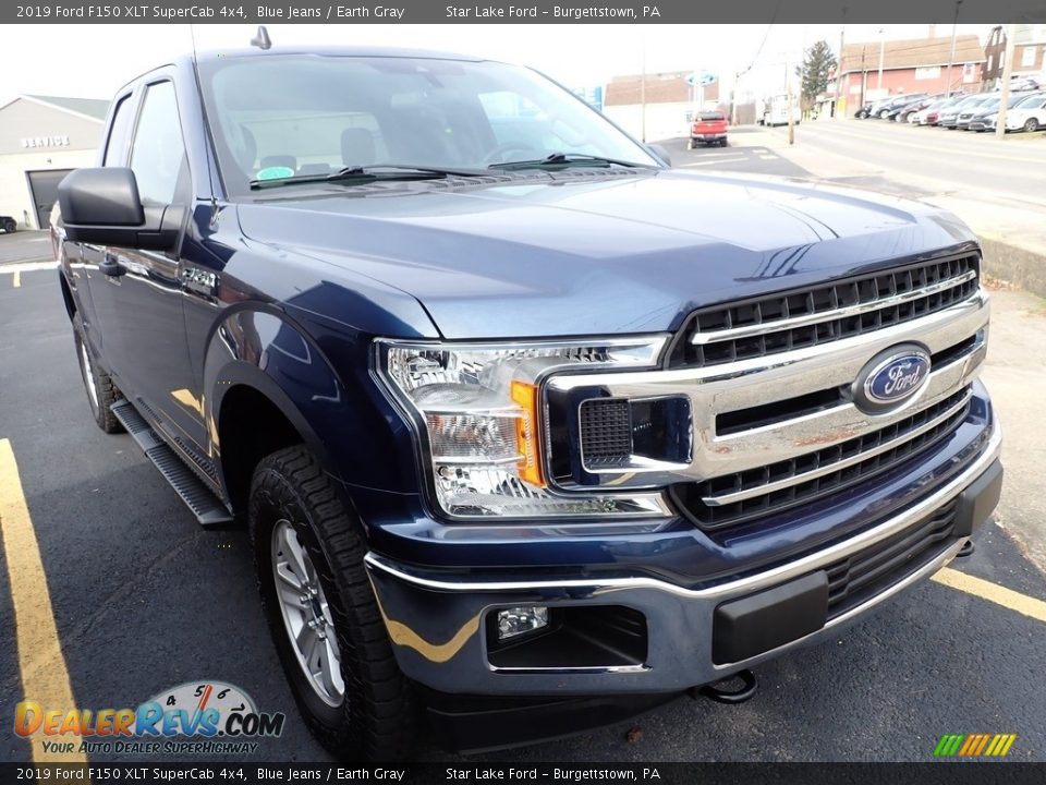 2019 Ford F150 XLT SuperCab 4x4 Blue Jeans / Earth Gray Photo #4