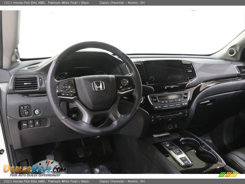 2021 Honda Pilot Elite AWD Platinum White Pearl / Black Photo #6