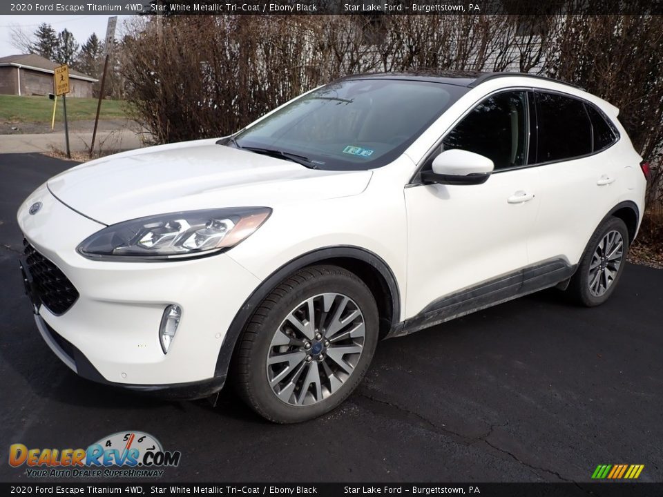 2020 Ford Escape Titanium 4WD Star White Metallic Tri-Coat / Ebony Black Photo #1