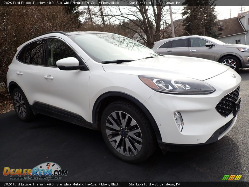 2020 Ford Escape Titanium 4WD Star White Metallic Tri-Coat / Ebony Black Photo #4