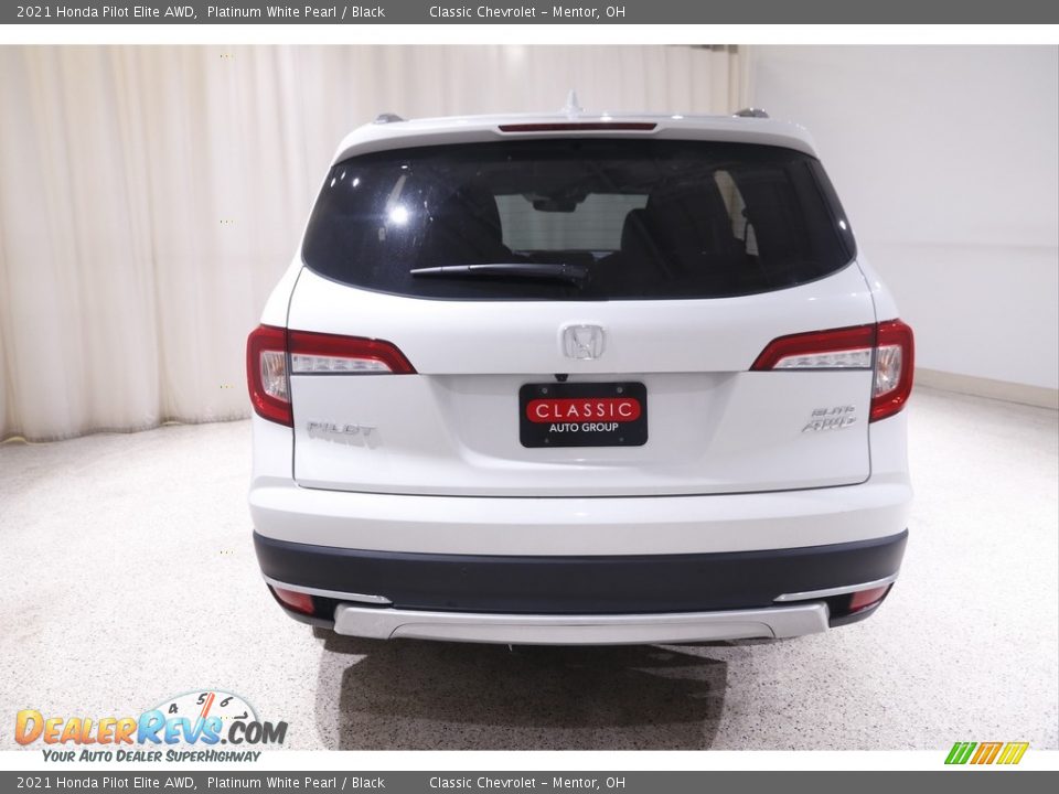 2021 Honda Pilot Elite AWD Platinum White Pearl / Black Photo #21