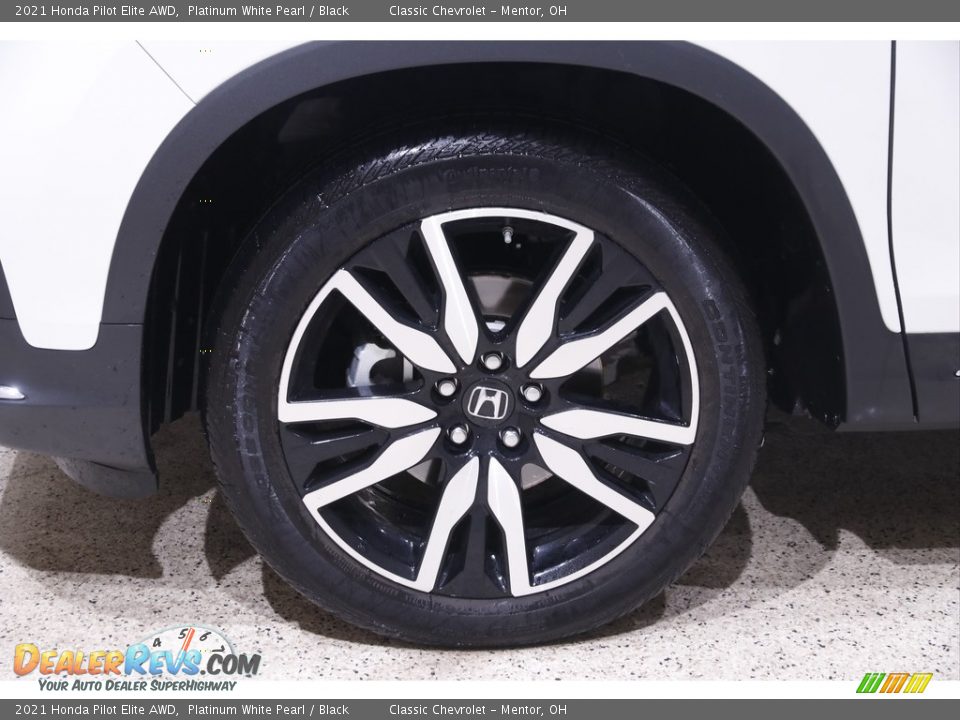 2021 Honda Pilot Elite AWD Platinum White Pearl / Black Photo #23