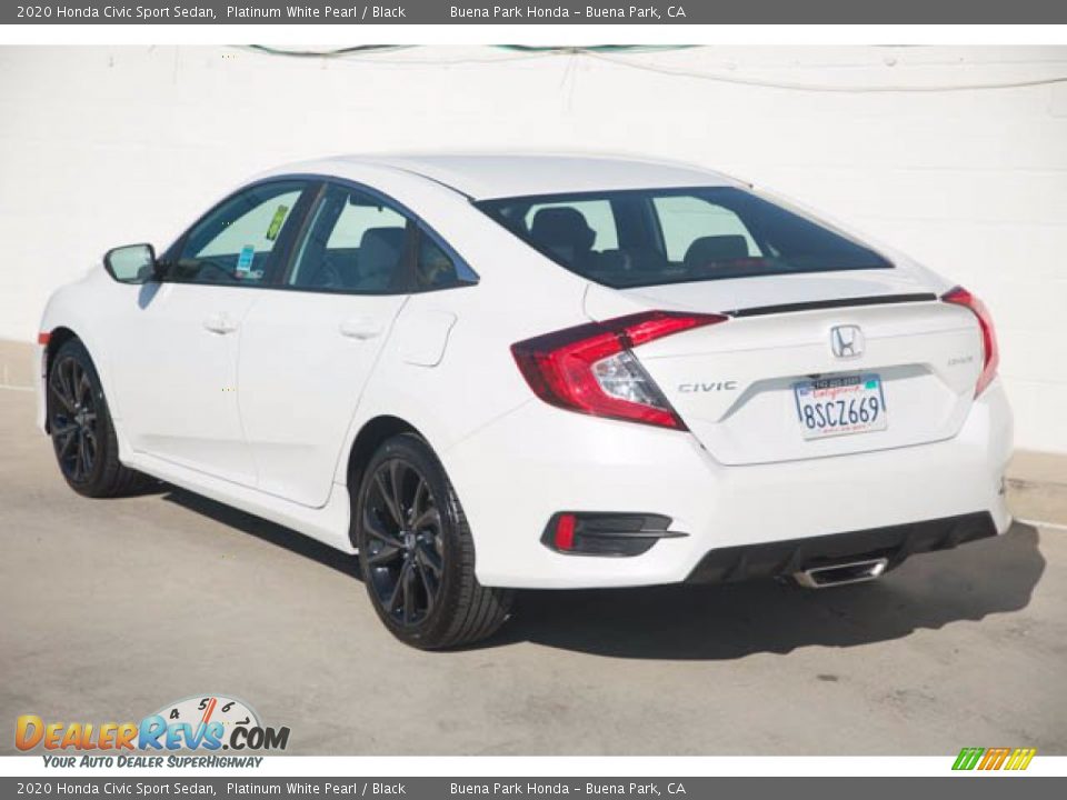 2020 Honda Civic Sport Sedan Platinum White Pearl / Black Photo #2