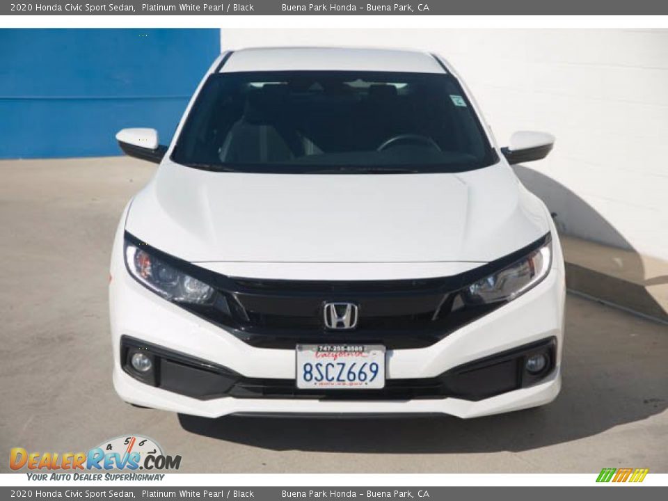 2020 Honda Civic Sport Sedan Platinum White Pearl / Black Photo #7