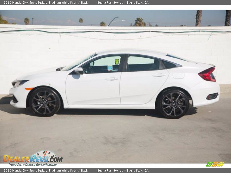 2020 Honda Civic Sport Sedan Platinum White Pearl / Black Photo #8