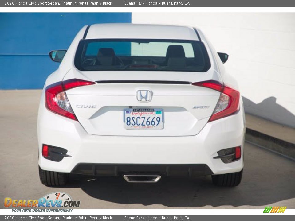 2020 Honda Civic Sport Sedan Platinum White Pearl / Black Photo #9