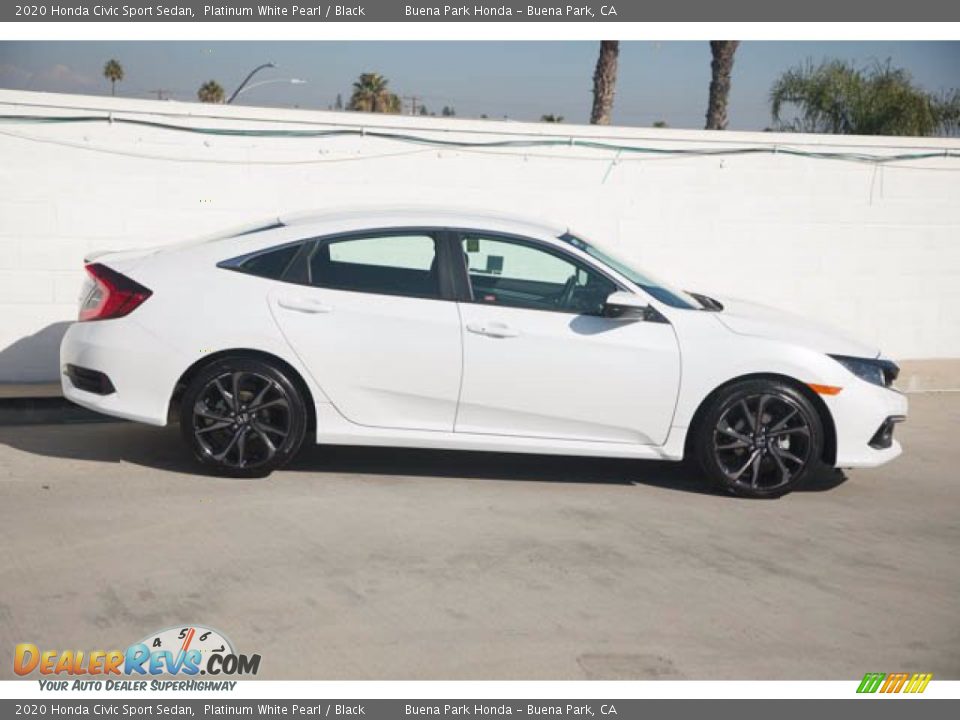 2020 Honda Civic Sport Sedan Platinum White Pearl / Black Photo #12