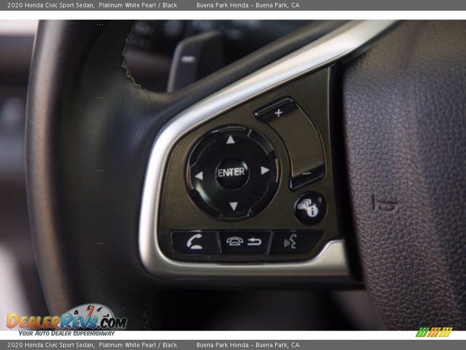 2020 Honda Civic Sport Sedan Platinum White Pearl / Black Photo #14