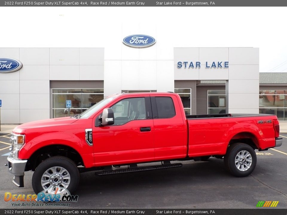 2022 Ford F250 Super Duty XLT SuperCab 4x4 Race Red / Medium Earth Gray Photo #1