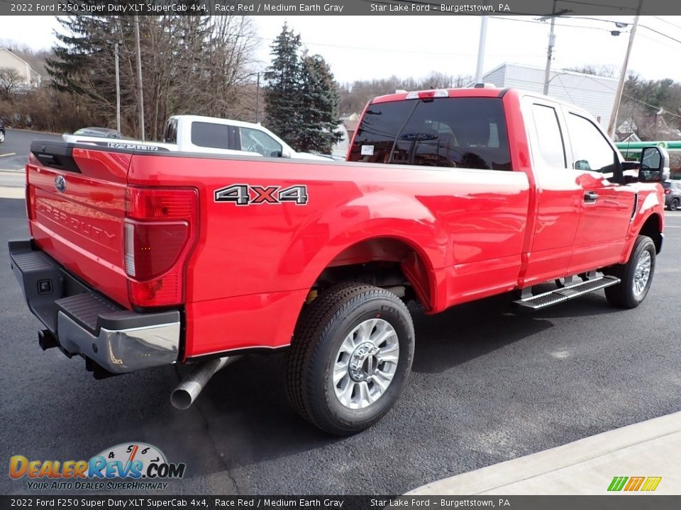 2022 Ford F250 Super Duty XLT SuperCab 4x4 Race Red / Medium Earth Gray Photo #6