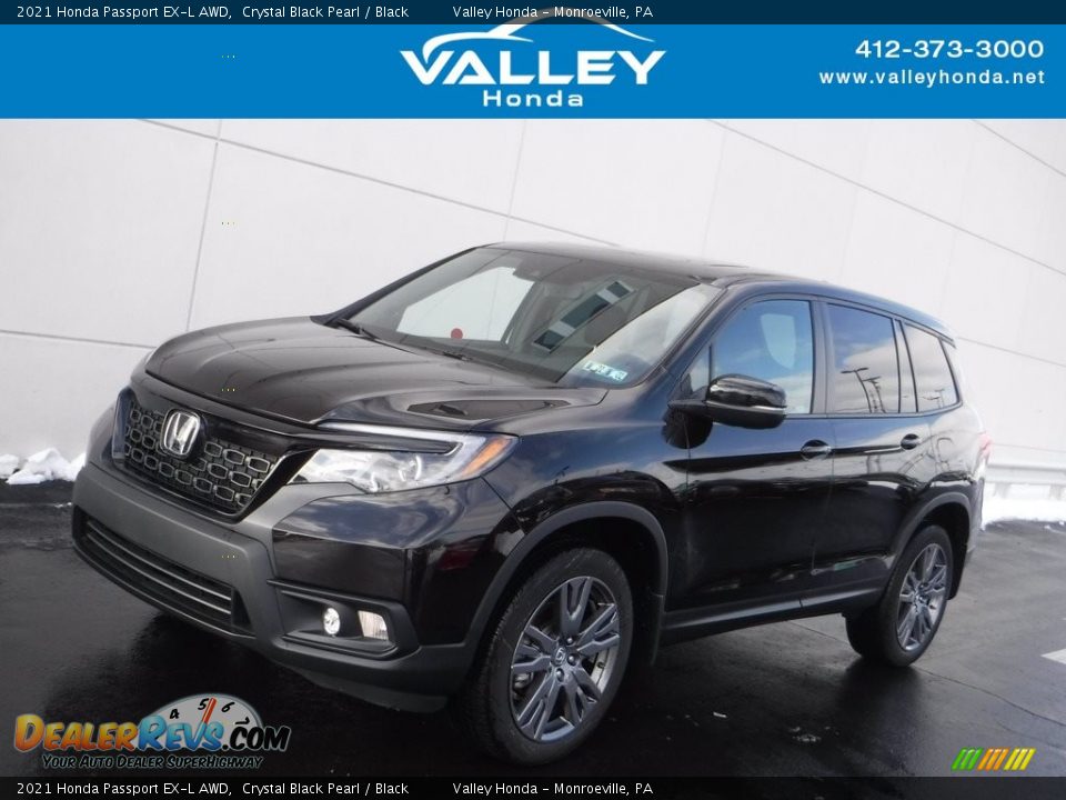 2021 Honda Passport EX-L AWD Crystal Black Pearl / Black Photo #1