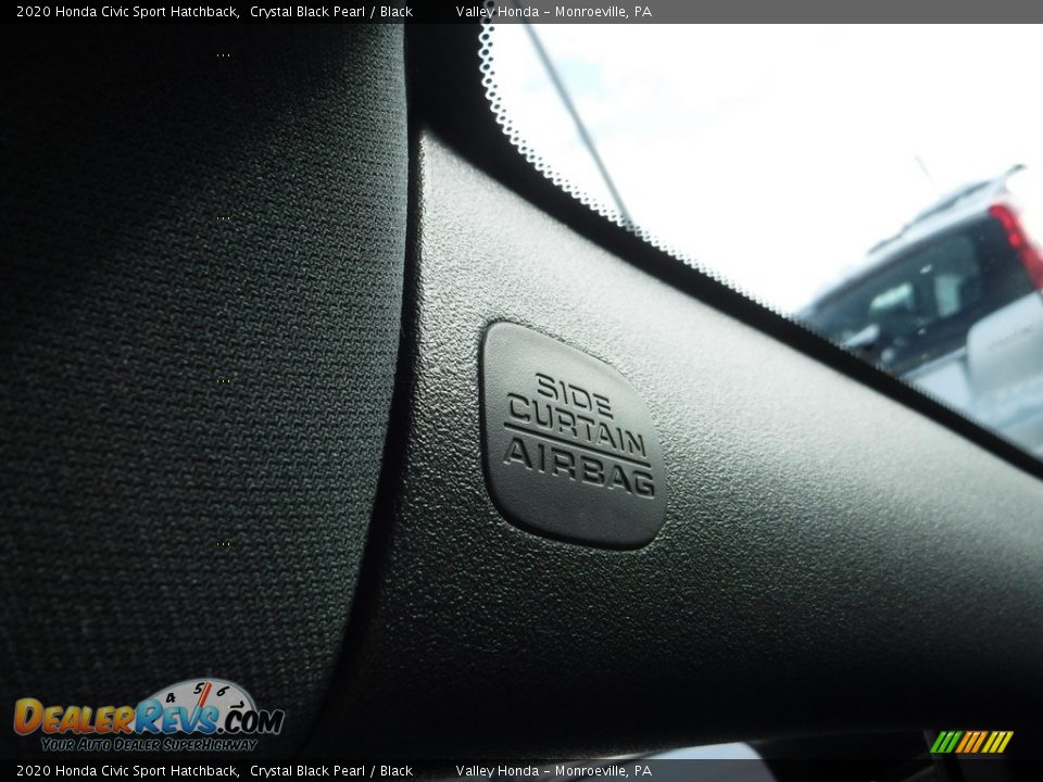 2020 Honda Civic Sport Hatchback Crystal Black Pearl / Black Photo #14