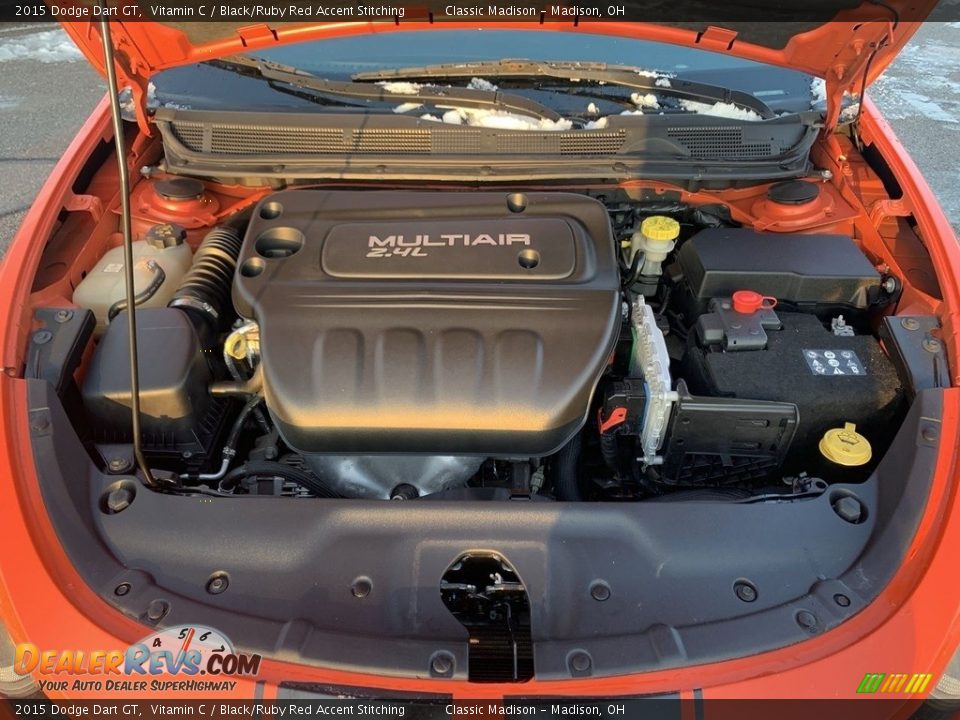 2015 Dodge Dart GT Vitamin C / Black/Ruby Red Accent Stitching Photo #4