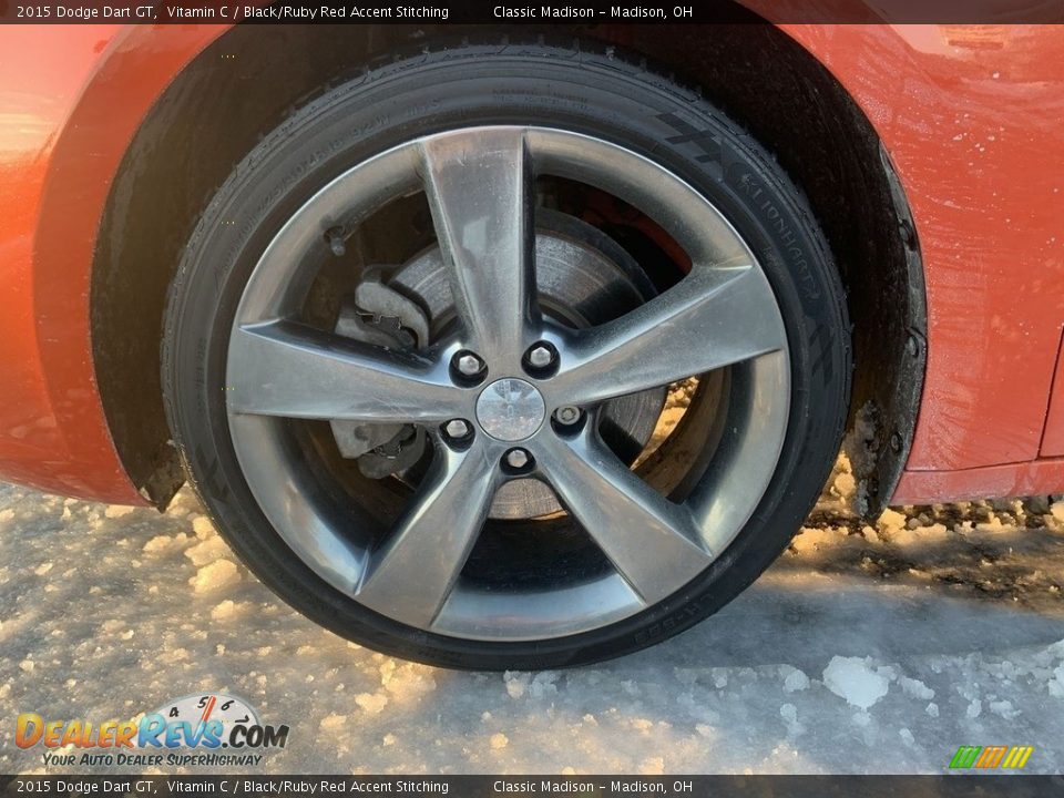 2015 Dodge Dart GT Vitamin C / Black/Ruby Red Accent Stitching Photo #7