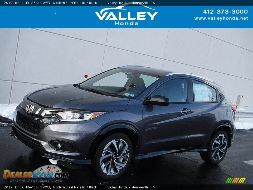 2019 Honda HR-V Sport AWD Modern Steel Metallic / Black Photo #1